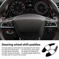 Carbon Fiber Style Steering Wheel Paddle Shifter Sticker for Seat Leon MK3 MK4 5F ST Cupra Ateca Alhambra Arona Ibiza 6P Tarraco Forged Carbon / For Leon fr 13