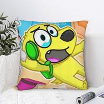 Tylers And Snowi Gaming Square Pillow Covers Polyester Home Game Anime Cushion Case Cool Decor Pillowcase 45*45 50X50CM yellow