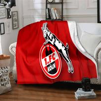 Koln Goat Logo Flannel Blanket, Soft Polyester, Modern Design, All-Season for Camping, Travel, Gifts for holidays or birthdays 75x90cm