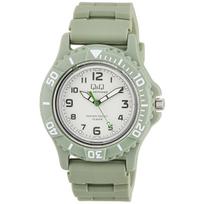 Citizen QQ Analog Solar Watch 10 ATM Water Resistant Urethane Belt E02A-005VK Mens Green beige