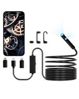VEVOR Endoscope Camera with Light, Dual Lens Borescope for Android & IOS, 1920P HD Inspection Camera with 8 + 1 LED Light, 2X Zoom 500 x 1.8 x 1 cm