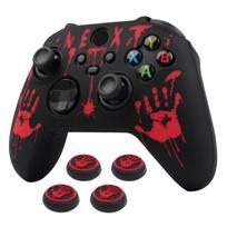 Minkštas silikoninis žaidimų pultelio dėklas Xbox Series X S pulteliui, odinis pultelio apvalkalas, vaizdo žaidimų pultelių priedai black
