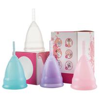 Certified Medical Grade Silicone Menstrual Cup with Cross-Border Service for Women Large Pink (No Box) white