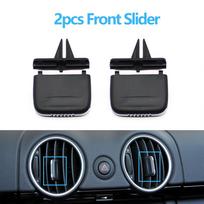 Automobilio prietaisų skydelio oro kondicionieriaus AC ventiliacijos grotelių angos skydelis Porsche Boxster Cayman 987 2006 2007 2008 2009 2PCS Slider black