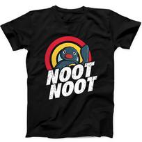 Noot Noot Pingu Rainbow Cartoon Anime Manga Funny Gift Tee Black T Shirt 530 Unisex T-Shirt S gray