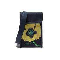 Kenzo Takada Nigo Drop 4 Poppy Flower Series Print Design Leather Shoulder Bag Men Shoulder Bag Navy-Blue FC65PM919F31-76 Basic Set (Bag+Dust Bag) black