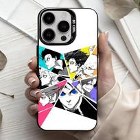Manga B-Blue L-Lock-K Phone Case For iPhone17,16,15,14,13,12,11 Plus,Pro Max Black Candy Silver Plated Cover iPhone13PRO black