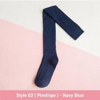 1 3 Pairs Women's Cotton Thigh High Socks Over The Knee Colorful Striped Pattern Casual Daily Wear Fashion Socks Black White One Size blue