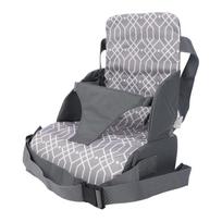 Baby Booster Seat Cushion Portable Foldable Toddler Booster Seat Soft Polyester Fiber Toddler Dining Chair Cushion for Home Restaurants Type 2 gray