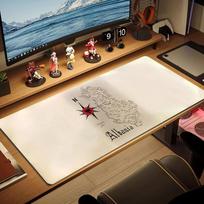 Albania Map Color Mouse Pad Large Gaming Table Cushion Non-slip Laptop Tablet Big Mousepad XXL Mat Mini PC Playmat With Lock edge 30cmx80cm(11.8x31.5inch) red