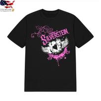 Silverstein Marškinėliai Juodi Emo Post-Hardcore Grupės Unisex Vintažinis Viršutinis Drabužis Kasdieniam Dėvėjimui Madingas Stilingas Universalus Grafinis S pink