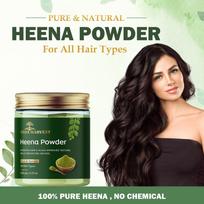 VEDAHARVEST Henna powder for hair Colour and Growth 120 Gm | Natural Hair Dye | Mehndi/Mehendi For Hair | Fights Premature Greying & Long Lasting black