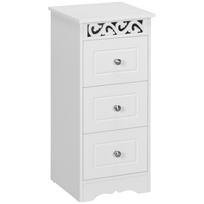 Multipurpose Cabinet with Drawers, Low Cabinet in E1 Grade MDF 29.8x29.8x68.5cm White balta