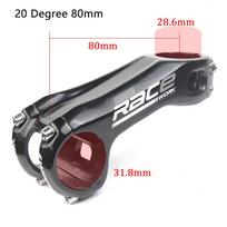 RACEWORK Mtb Power Stem Road Bike Mountain Cycling Stem Riser 31 8 Negative Table 20 Degrees Bicycle Handlebar Bridge RK 20 degree 80mm gray
