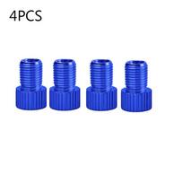 4pcs Presta to Schrader Bike Valve Adapter Aluminum Alloy Adapter Converter Bicycle Valve Bike violetinė