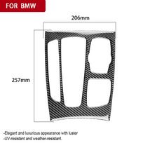 1x For BMW X5 X6 F15 F16 2015-2018 LHD Real Carbon Fiber Car Gear Shift Panel Cover Trim Car Interior Decoration Left-Hand Drive black