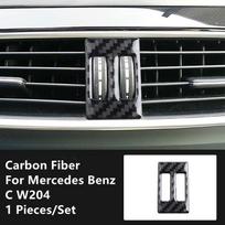 Anglies pluošto automobilio salono modifikacijos dangtelio apdailos juostelės dekoratyviniai lipdukai, skirti Mercedes Benz C W204 automobilio vidui J gray