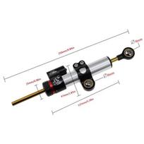 Motociklui reguliuojamas vairo amortizatorius, skirtas Ducati 848 CBR650R CB650F ZX10R MT09 juoda