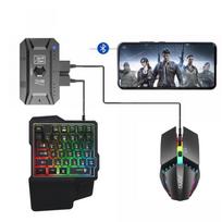 M1pro mobilusis valdiklis, žaidimų klaviatūra, pelė, konverteris Pubg mobilusis valdiklis žaidimų pultelis Bluetooth 5.0 Throne+keyboard+mouse gray