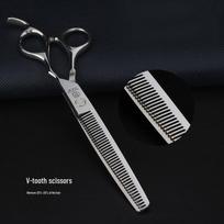 Profesionalios 7 colių kirpėjo žirklės plaukams kirpti ir retinimui - Idealios kirpčiams ir kirpykloms 7-inch Straight Scissors