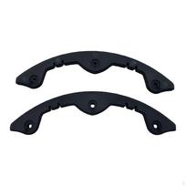 2 Pieces Snowboard Protection Strip Edge Cover Wear Resistant Black Skateboard Longboard S black