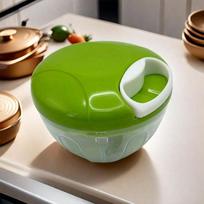 Manual Vegetable Chopper Food Chopper with Container, Pull-String Manual Vegetable Cutter for Salad, Garlic, Nuts, Onions žalia