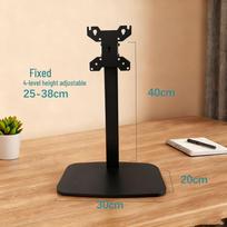Height-Adjustable No-Drill Vertical Monitor Stand with Screen Rotation black