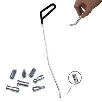 Factory Direct Duty PDR Rod Kit Stainless Steel Paintless Dent Removal Tool with 7 Alloy Tips for Professional Hail Repair D074 black
