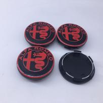4pcs 50MM ForAlfa Romeo Giulia Giulietta 159 156 MITO Stelvio GT Car Emblem Wheel Center Covers Hub Cap Stickers Auto Refit CVQ1 4pcs 50mm black caps gray