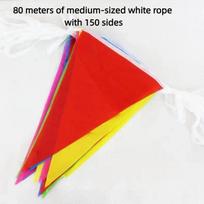80/100Meter Multicolor Bunting Triangle Flags Fiesta Flag Banner Birthday Party Decoration Colorful Pennants Banner Flag yellow