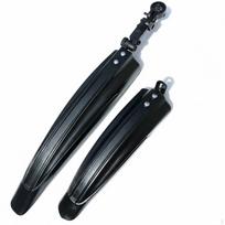 2 Pieces Mountain Bike Mudguard Set Lightweight Front and Rear Fenders Mud Guards juoda