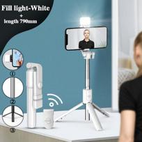 „Selfie Stick“ belaidis „Bluetooth“ suderinamas sulankstomas mini trikojis telefonui su „Fil Light Shutter“ nuotolinio valdymo pulteliu, skirtas „Ios Android“ juoda