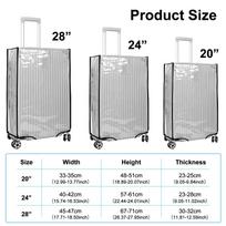 3PCS/Set Luggage Cover Clear PVC Suitcase Covers Protector Suitcase Cover for 20 24 28 inch Luggage for Luggage Travelling 1 Set gray