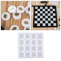 Checkerboard Set, Silicone , Checkers International Chess Piece for DIY Chess Piece beige