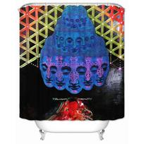 3D spausdintas Alex Grey dušo užuolaida atspari vandeniui vonios poliesterio audinys psichodelinė vonios užuolaida su 12 kabliukų vonios ekranas W60H190(CM)-1 Pcs black