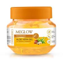 Aloe Vera Gel with Kesar Chandan for Face | Meglow Nourishing Cream For Skin - 100g 100g orange