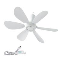USB Operated Ceiling Fan, 17in Small Portable Ceiling Fan, USB Tent Fans For Rv, Outdoor Hanging Gazebo Tents Ceiling Canopy Dorm Room Fan, One Size balta