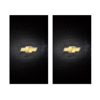 For Chevrolet UAze 2Pcs Car B-pillar Sticker Anti Scratch Door Pillar Decals Tire Valve For Chevrolet Montana TrailBlazer Silverado Traverse gray