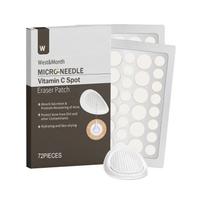West&Month Micro-needle Vitamin C Spot Eraser Patch Hydrating Acne Remover Pores Shrinking Stickers Skin Care Patches white