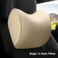 Car Headrest Memory Foam Car Rest Pillow Back Cushion Auto Seat Neck Rest Waist Supports Set Car Interior Lumbar B beige