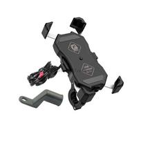 Waterproof Universal 12V Motorcycle Mobile Phone Mount Motorbike Holder Stand with QC3.0 Quick Charge 3.0 USB black