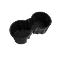 TPE Car Cup Holder Organizer For Tesla Model 3/Y Card Slot Interior Parts Center Console Non-slip Water Insert juoda