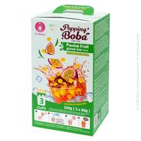 Burbulinės arbatos rinkinys 3 asmenims - pasiflorų žalioji arbata su mango sprogstančiais boba perlais, O's Bubble, 3 × 80g