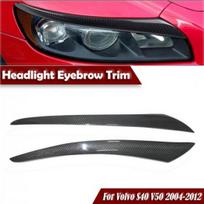 Front Headlight Eyelid Eyebrow Lamp Trim For Volvo S40 V50 2004-2012 2009 2011 gray