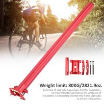 Aluminum Alloy Bicycle Seatpost 33.9mm Folding Cycling Road Mountain Bike Seat Post TubeRed beige