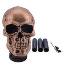 Manual Gear Shift Knob Shifter Lever Knob Halloween Alien Skull Head Gear Knob Pomo Marchas Universal Car Shift Knob Sliver gray