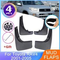 4 vnt. automobilio purvasaugiai, skirti Toyota RAV4 RAV 4 XA20 2001-2005 Priekiniai galiniai purvasaugiai sparnai, apsauga nuo purslų ratų apsauga black