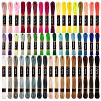 Medvilninių siuvinėjimo siūlų Muline RainBow® rinkinys, 50 įvairių spalvų po 8 m