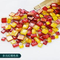 100g Diy Mix Color Glitter Glass Mosaic Stones Mosaic Tiles Glass Pebbles Crafts Material Puzzle For Diy Mosaic Making  arte 100g