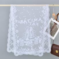 Lace Mantilla Church Veil Latin Mass Muslin Head Covering Black Spanish Christian Veils For Wedding Bride Chapel Catholic Veil white